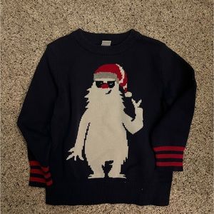 Yeti peace sign holiday kids size 4 boys sweater